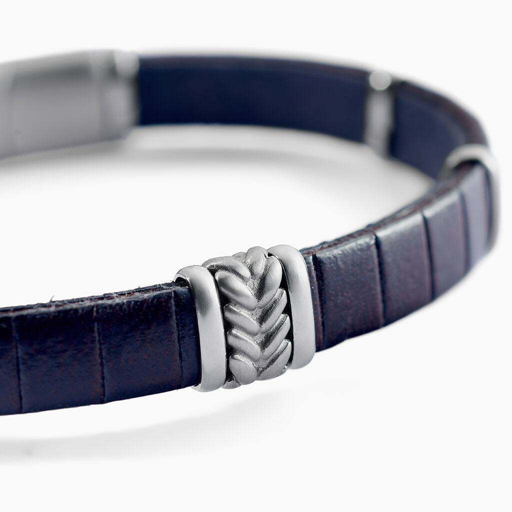 Bracelet Jourdan Colbert Cuir Marron - Bracelets Cuir Homme | Histoire d&rsquo;Or