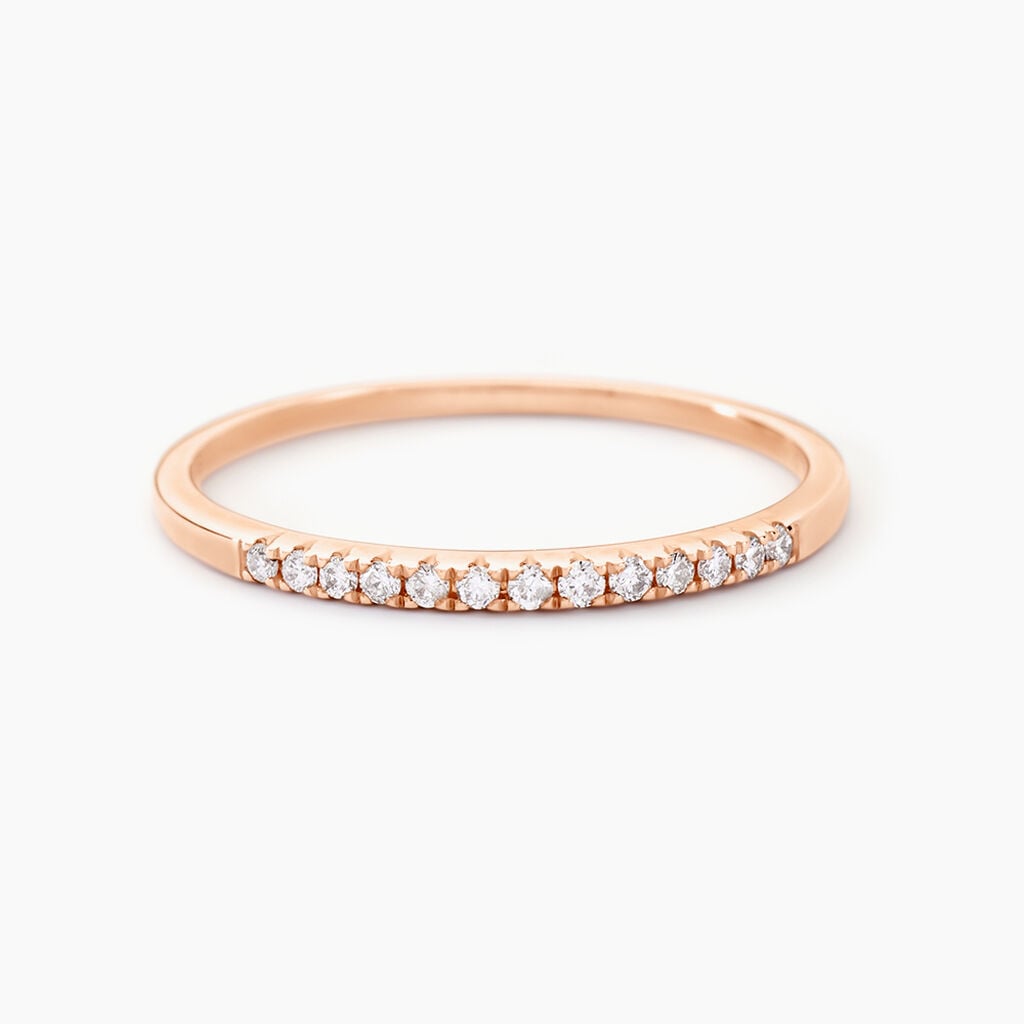 Alliance Pristina Or Rose Diamant - Bijoux Femme | Histoire d&rsquo;Or