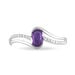 Bague Anja Or Blanc Amethyste Et Diamant - Bagues solitaires Femme | Histoire d’Or