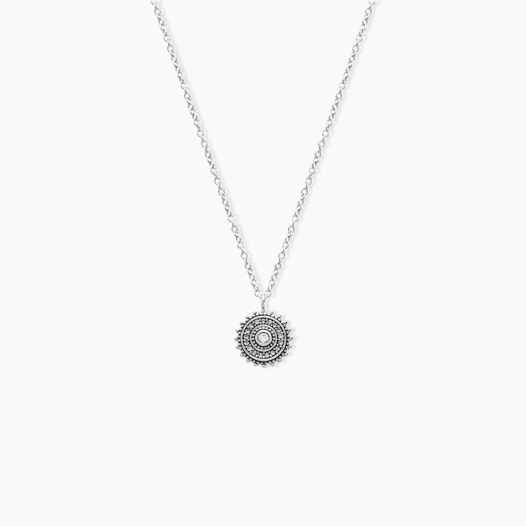 Collier Auretta Argent Blanc Oxyde De Zirconium - Colliers fantaisie Femme | Histoire d&rsquo;Or