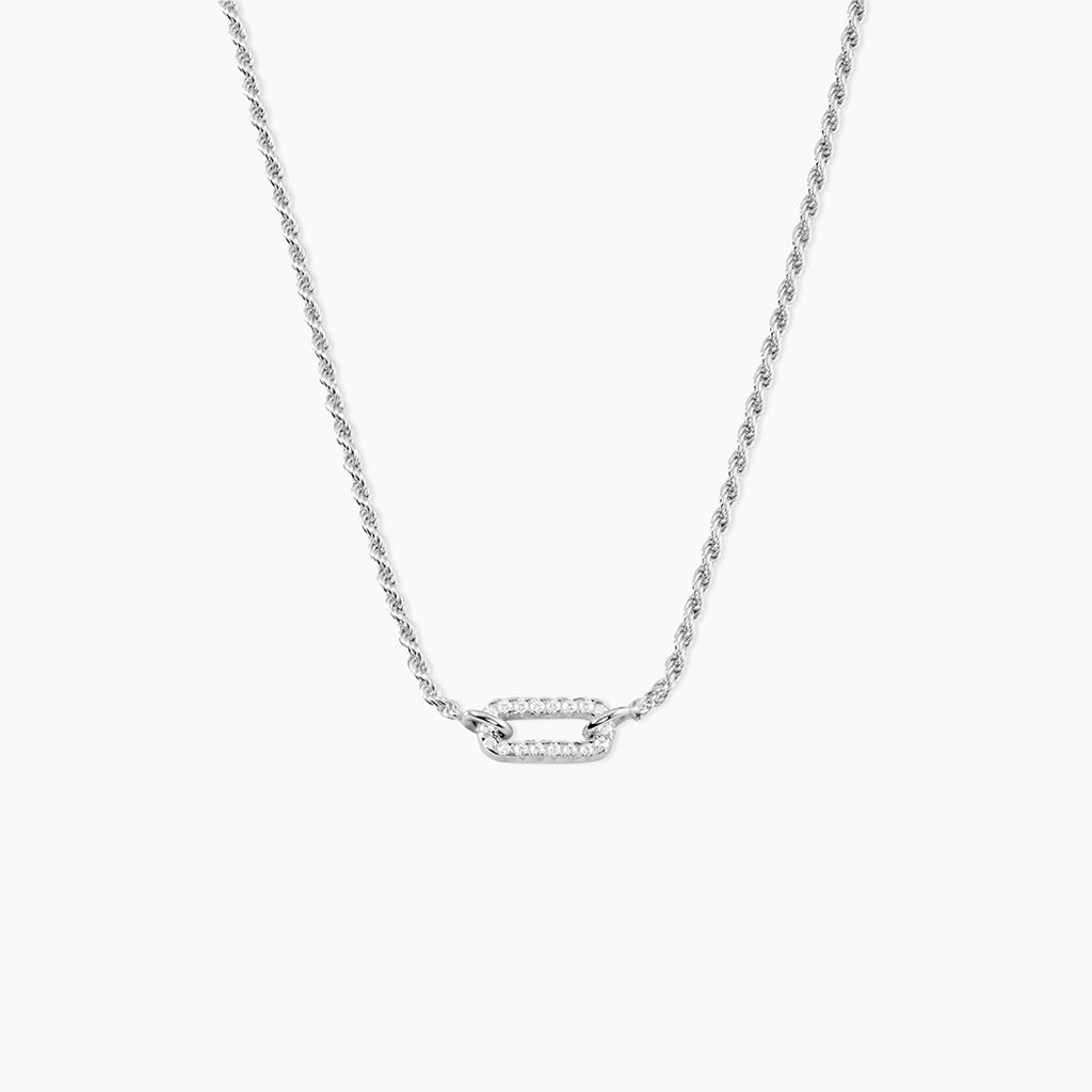 Collier Lucienne Argent Blanc - Colliers Femme | Histoire d&rsquo;Or