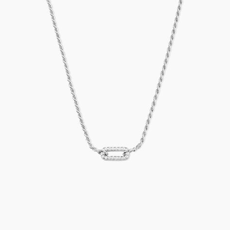 Collier Lucienne Argent Blanc - Colliers Femme | Histoire d&rsquo;Or