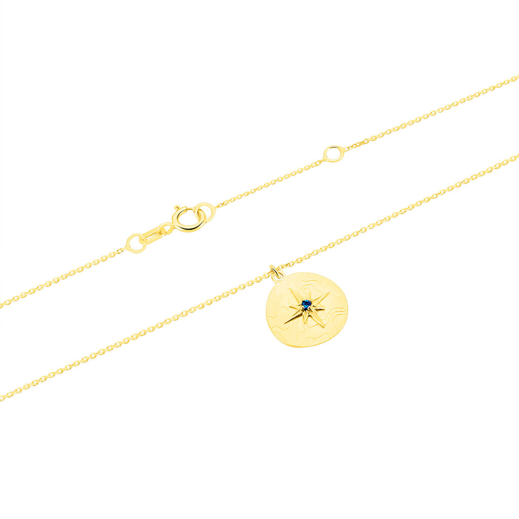 Collier Or Jaune Flore-anne Oxyde - Colliers Etoile Femme | Histoire d’Or