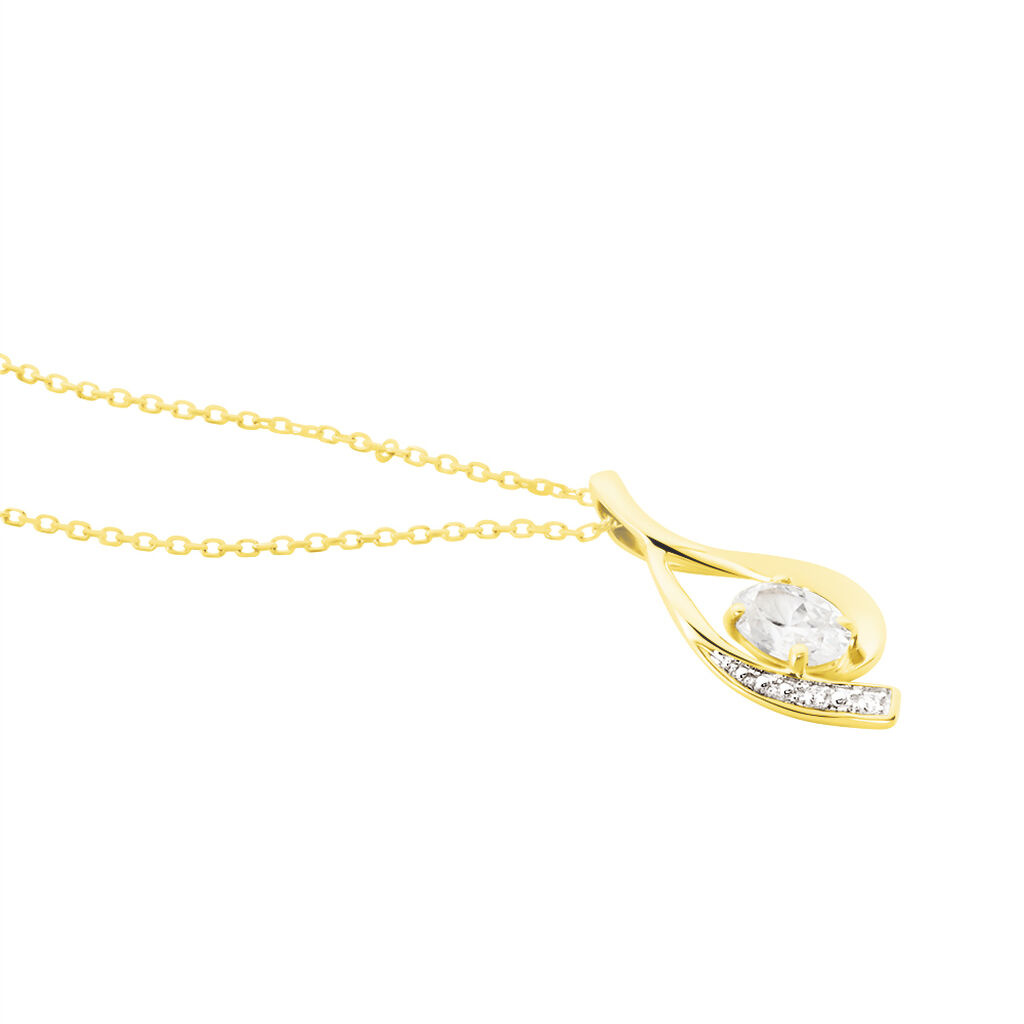 Collier Or Jaune Sagesse Oxydes De Zirconium - Colliers Femme | Histoire d’Or