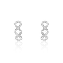 Créoles Luciana Or Blanc Diamant - Boucles d'oreilles créoles Femme | Histoire d’Or