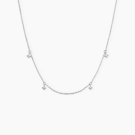 Collier Callias Argent Blanc Oxyde De Zirconium -  Femme | Histoire d&rsquo;Or