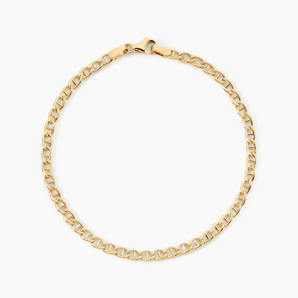 Bracelet Capucin Argent Dor&eacute; A L'Or 750/1000 - Bijoux sans pierre Femme | Histoire d&rsquo;Or
