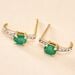 Demi Créoles Barrett Or Jaune Emeraude Diamant - Boucles d'oreilles créoles Femme | Histoire d’Or
