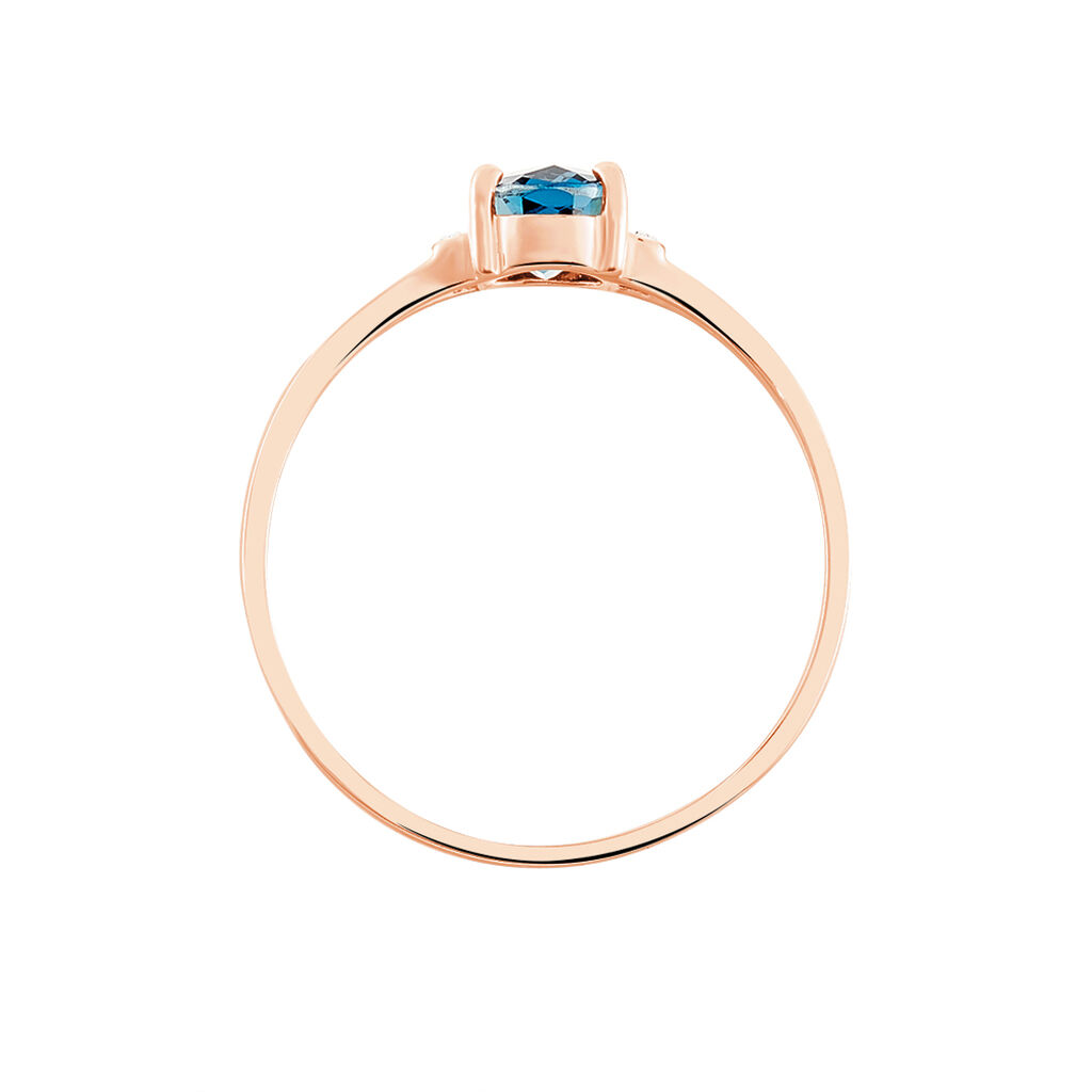 Bague Mathilde Or Rose Topaze Et Oxyde De Zirconium - Bagues solitaires Femme | Histoire d&rsquo;Or
