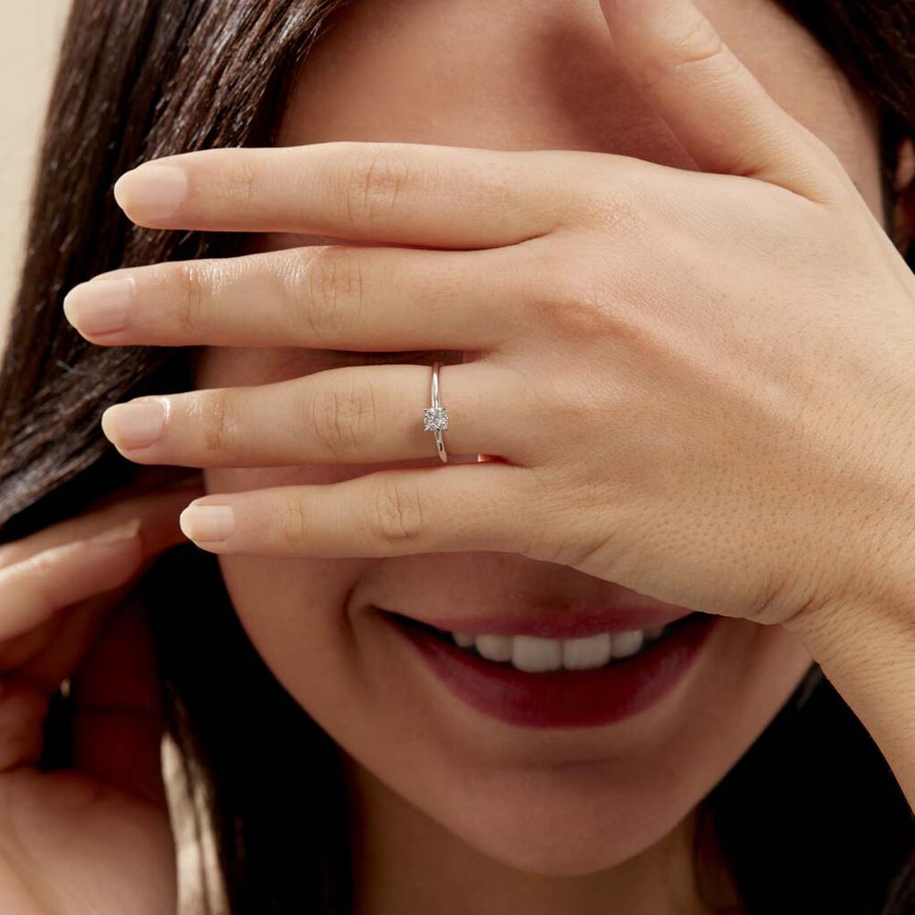 Bague Dream Or Blanc Diamant - Bagues avec pierre Femme | Histoire d’Or