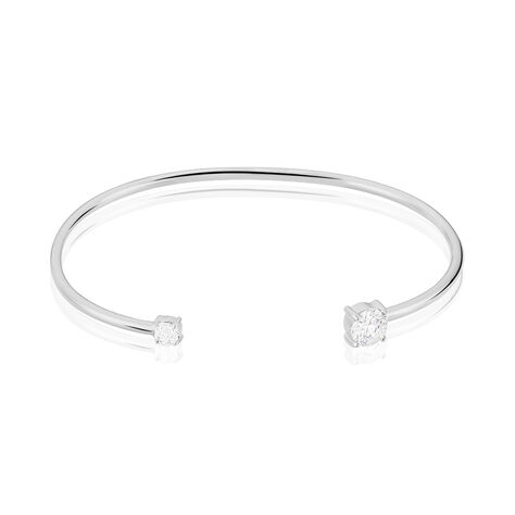 Bracelet Jonc Domitille Argent Blanc Oxyde De Zirconium - Bracelets joncs Femme | Histoire d’Or