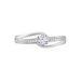 Bague Armelle Or Blanc Oxyde De Zirconium - Bagues solitaires Femme | Histoire d’Or