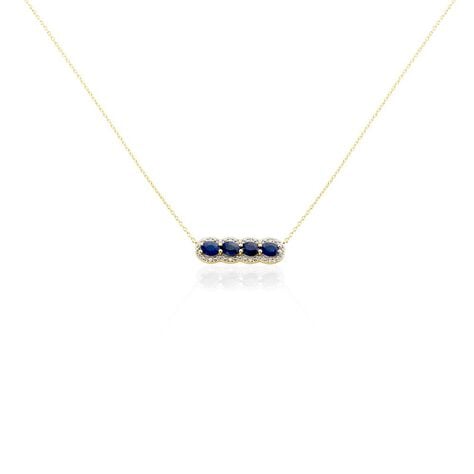 Collier Margaux Or Jaune Saphir Diamant - Colliers Femme | Histoire d’Or