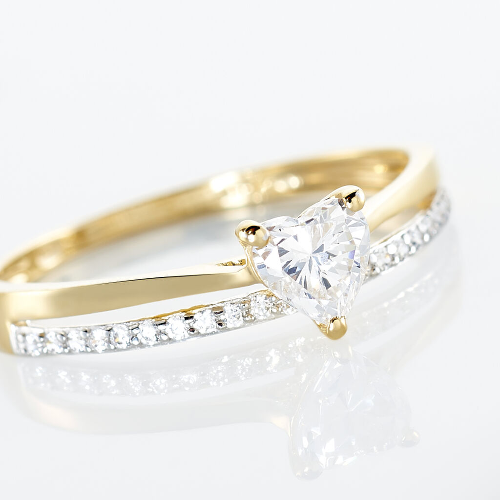 Bague Serafine Or Jaune Oxyde De Zirconium - Bagues solitaires Femme | Histoire d’Or