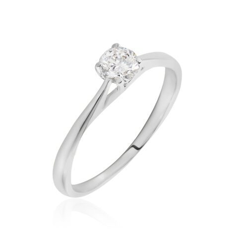 Bague Victoria Or Blanc Diamant - Bagues solitaires Femme | Histoire d’Or