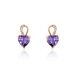 Boucles D'oreilles Puces Argent Rose Atieno Oxyde De Zirconium - Boucles d'Oreilles Coeur Femme | Histoire d’Or