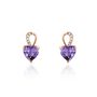 Boucles D'oreilles Puces Argent Rose Atieno Oxyde De Zirconium