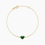 Bracelet Lucky Gems Or Jaune Malachite - F&ecirc;te des m&egrave;res Femme | Histoire d&rsquo;Or