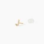 Boucle D'oreille Puce Unitaire Jodoca Or Jaune Oxyde De Zirconium - Boucles d'oreilles empierr&eacute;es Femme | Histoire d&rsquo;Or