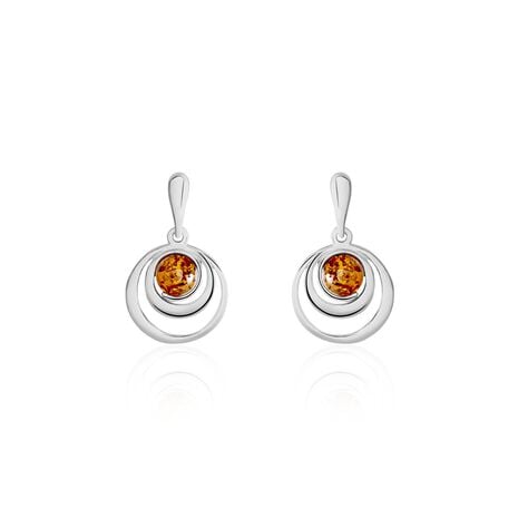 Boucles D'oreilles Argent Blanc Alanna Ambres - Boucles d'oreilles fantaisie Femme | Histoire d’Or