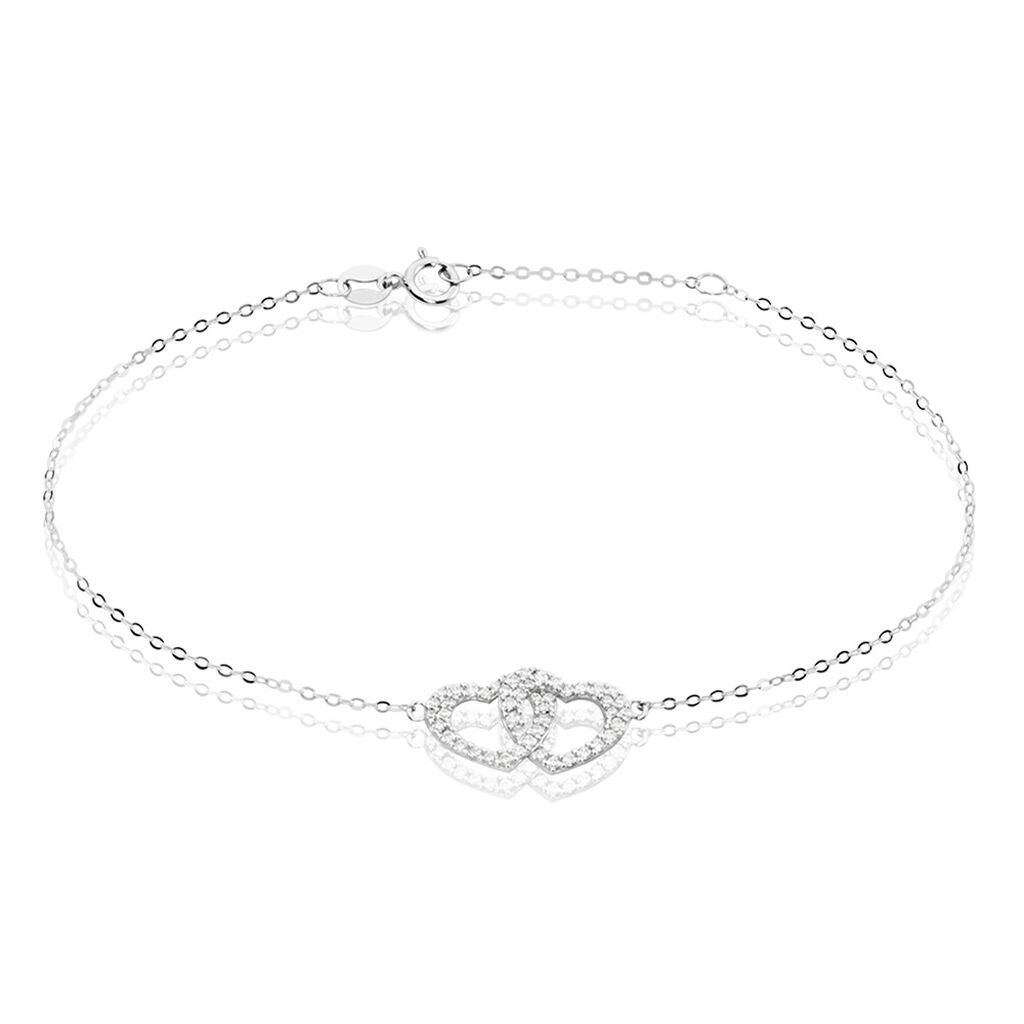 Bracelet Or Blanc Raoula Oxydes De Zirconium - Bracelets Femme | Histoire d’Or