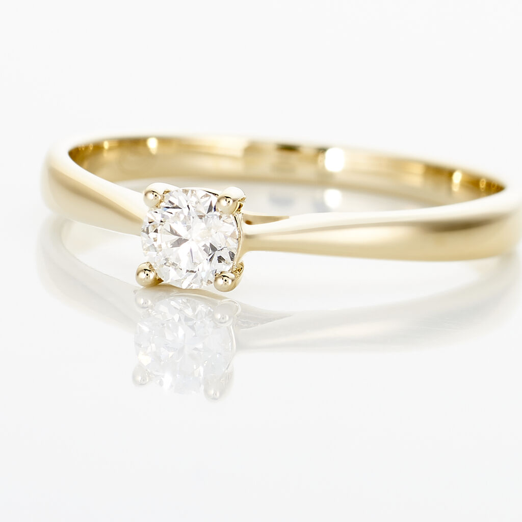 Bague Solitaire Victoria Or Jaune Diamant - Bagues solitaires Femme | Histoire d&rsquo;Or