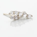 Boucles D'oreilles Puces Dahina Or Blanc Oxyde De Zirconium - Clous d'oreilles Femme | Histoire d&rsquo;Or