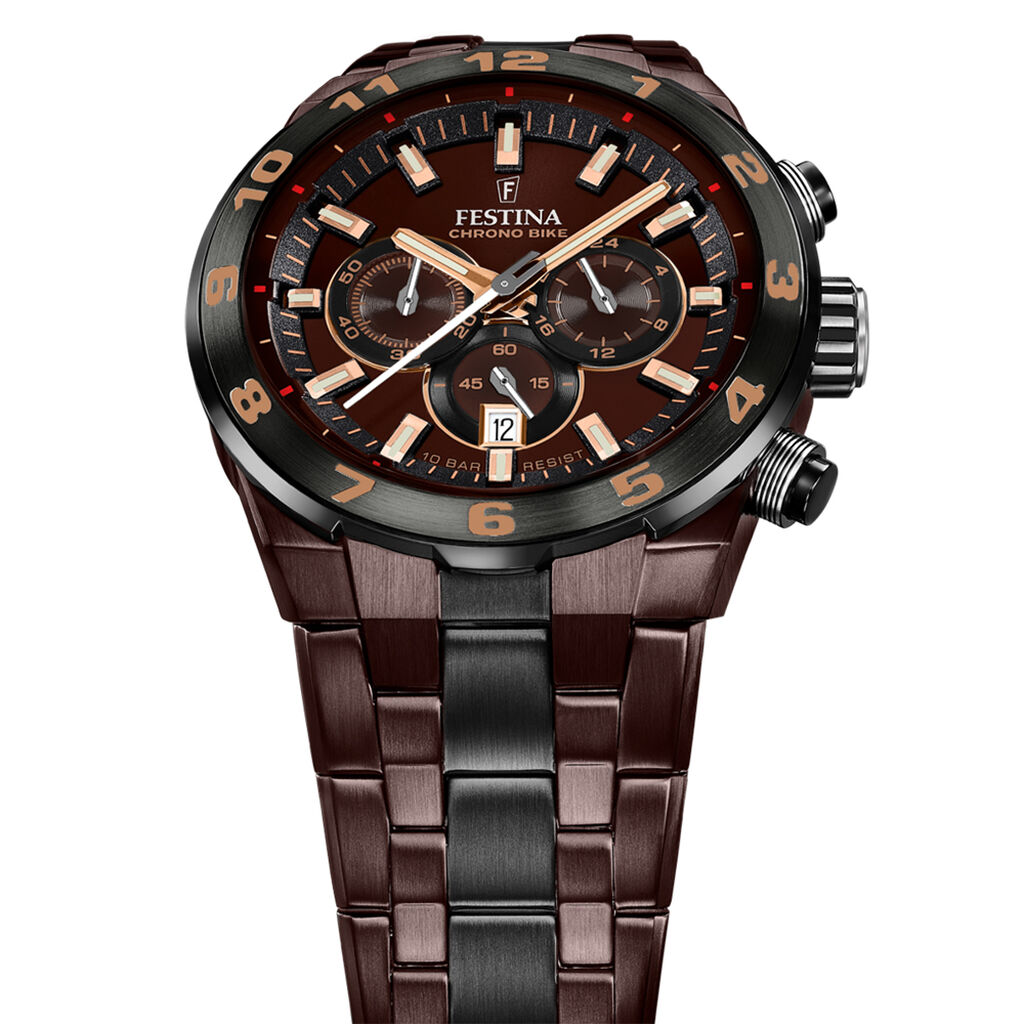 Montre Festina Chrono Bike Edition Speciale Marron - Nouveautés Homme | Histoire d’Or