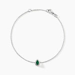 Bracelet Juliettina Or Blanc Emeraude Et Diamant - Bracelets Femme | Histoire d&rsquo;Or