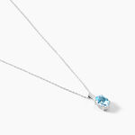 Collier Cindy Or Blanc Topaze Oxyde De Zirconium - Colliers Femme | Histoire d&rsquo;Or