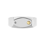 Chevali&egrave;re Jourdan Lord Acier Bicolore Diamant - Bagues solitaires Homme | Histoire d&rsquo;Or