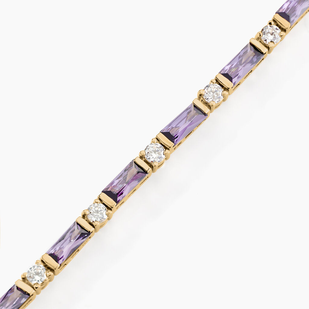 Bracelet Luteciaae Plaqu&eacute; Or Jaune Oxyde De Zirconium - Bracelets Femme | Histoire d&rsquo;Or