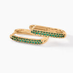 Cr&eacute;oles Domingo Plaqu&eacute; Or Jaune Spinelle Synth&eacute;tique - Boucles d'oreilles cr&eacute;oles Femme | Histoire d&rsquo;Or