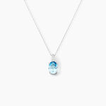 Collier Cindy Or Blanc Topaze Oxyde De Zirconium - Colliers Femme | Histoire d&rsquo;Or