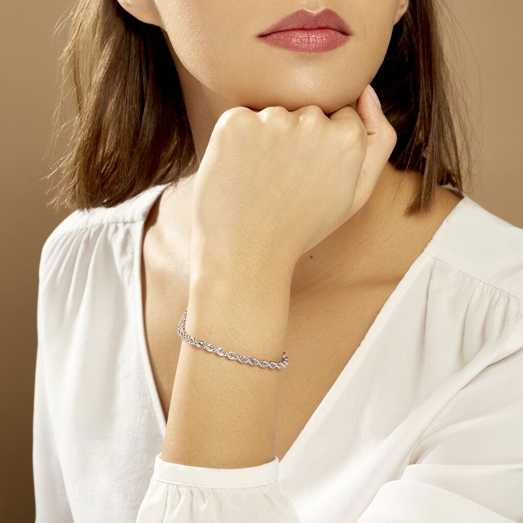 Bracelet Jerry Maille Corde Or Blanc - Bracelets chaîne Femme | Histoire d’Or