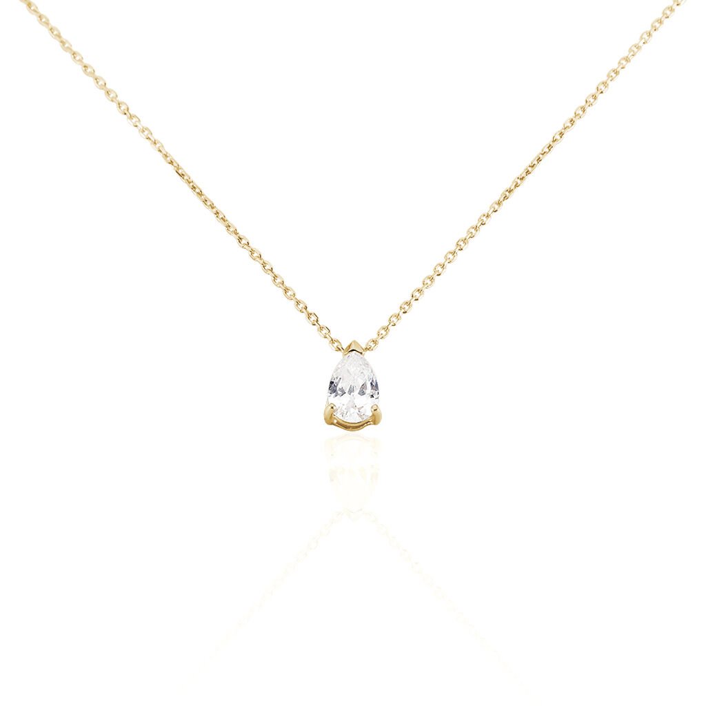 Collier Naellya Plaqu&eacute; Or Jaune Oxyde De Zirconium - Colliers fantaisie Femme | Histoire d&rsquo;Or