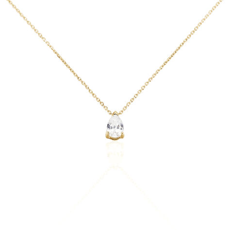Collier Naellya Plaqu&eacute; Or Jaune Oxyde De Zirconium - Colliers fantaisie Femme | Histoire d&rsquo;Or