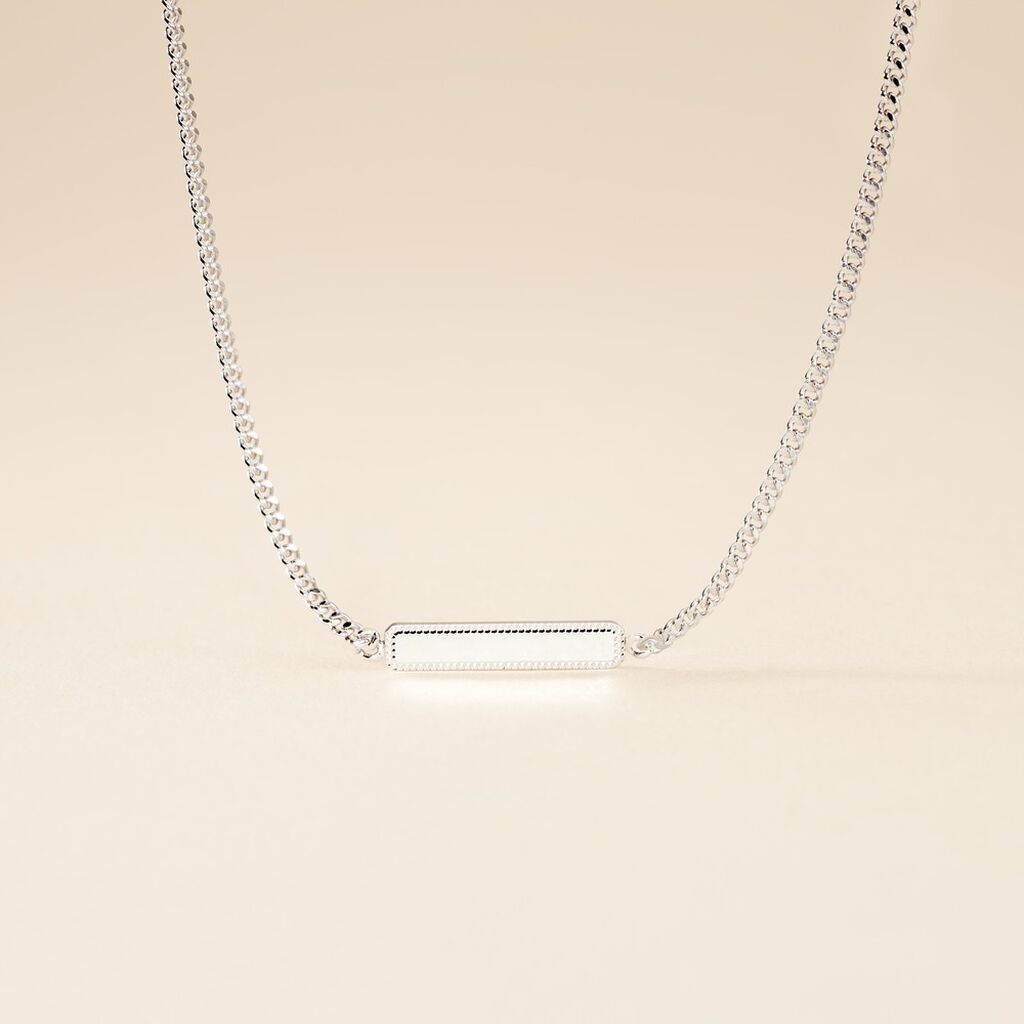 Collier Jordana Argent Blanc - Colliers fantaisie Femme | Histoire d&rsquo;Or