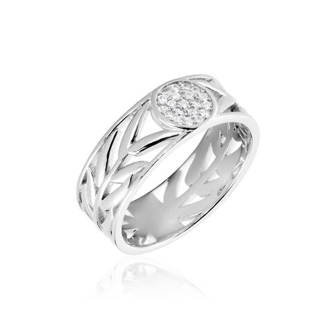Bague Appius Argent Blanc Oxyde De Zirconium - Bagues avec pierre Femme | Histoire d&rsquo;Or