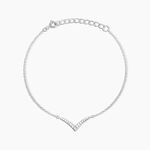 Bracelet Aile De Mouette Argent Blanc Oxyde De Zirconium - Bracelets Femme | Histoire d&rsquo;Or