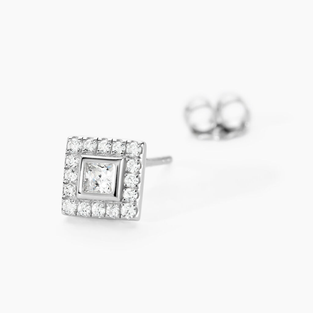 Boucles D'oreilles Pendantes Marie-elsa Argent  Oxyde De Zirconium - Boucles d'oreilles fantaisie Femme | Histoire d’Or