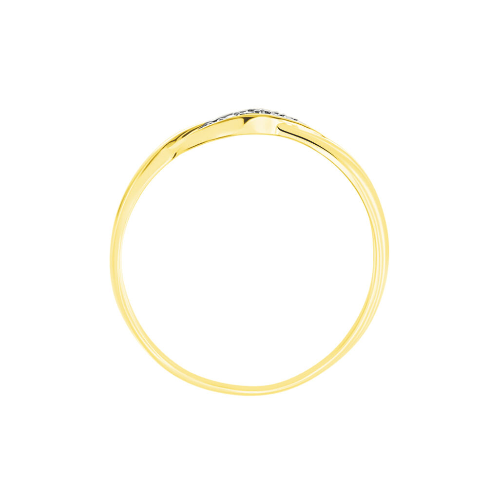 Bague Amayas Or Bicolore Diamant - Bagues avec pierre Femme | Histoire d’Or