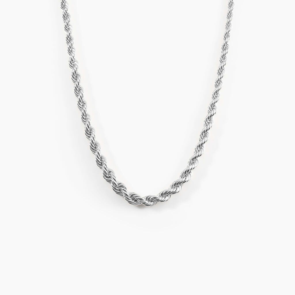 Chaine Jerry Maille Corde Or Blanc - Chaines Femme | Histoire d&rsquo;Or