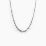 Chaine Jerry Maille Corde Or Blanc - Chaines Femme | Histoire d&rsquo;Or