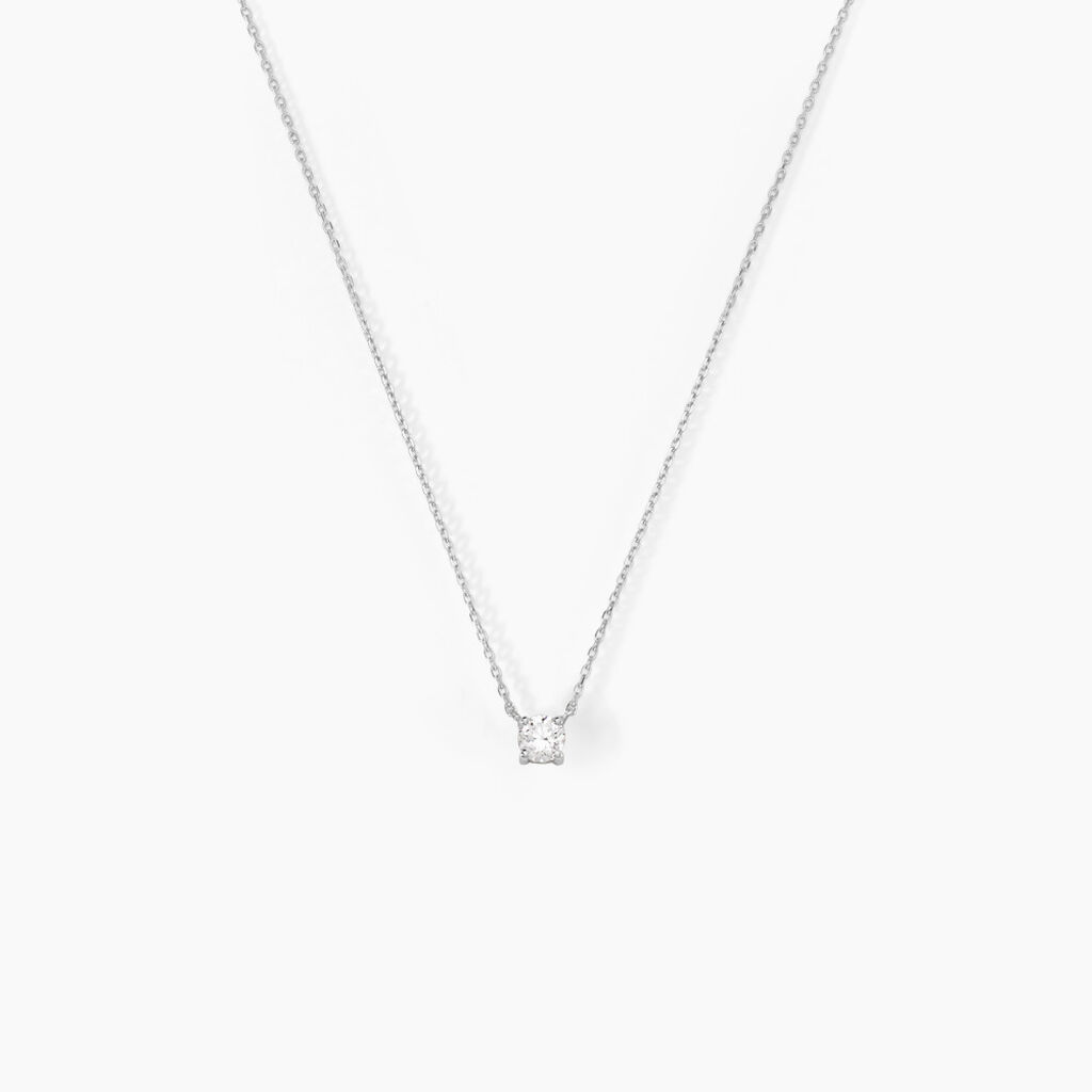 Collier Or Blanc One Diamant - Colliers Femme | Histoire d&rsquo;Or