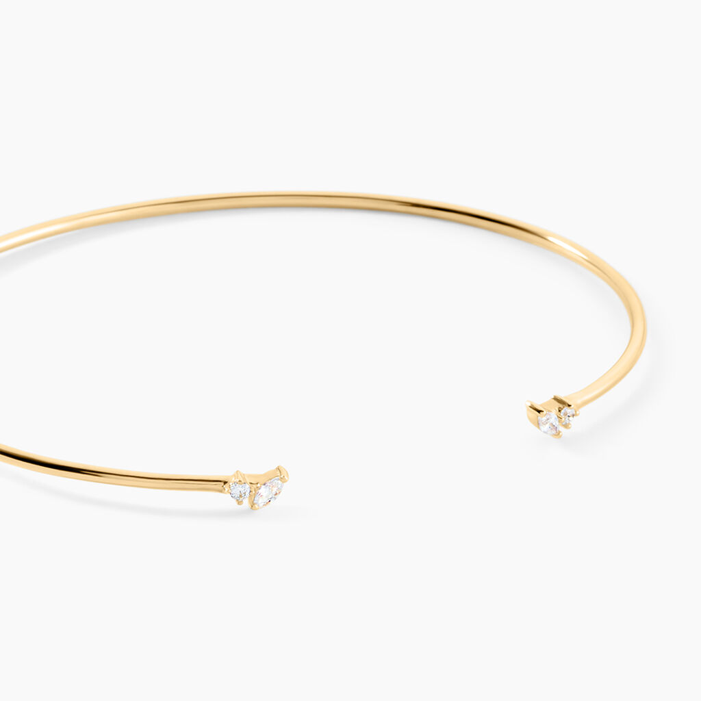 Bracelet Jonc Sparkle Or Jaune Oxyde De Zirconium - Bracelets joncs Femme | Histoire d&rsquo;Or