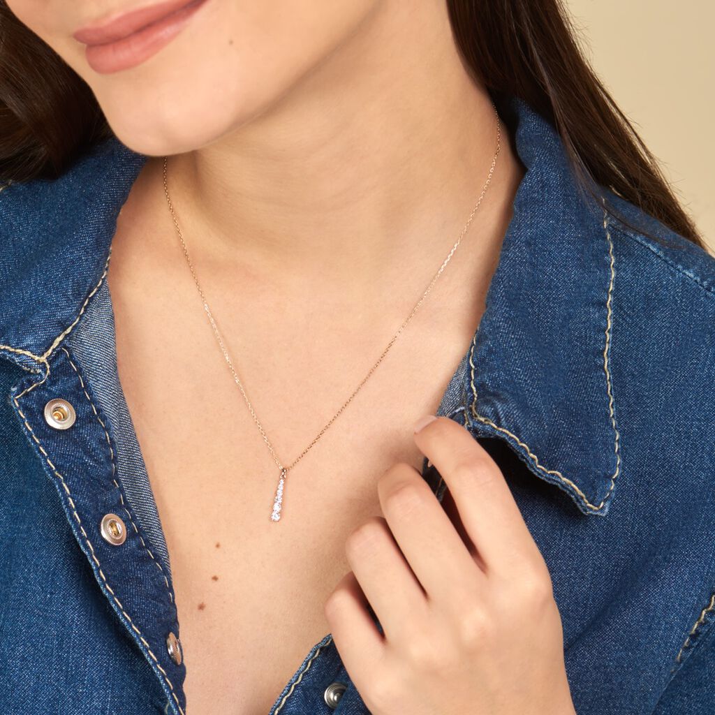 Collier Georas Or Jaune Oxyde De Zirconium - Colliers Femme | Histoire d’Or