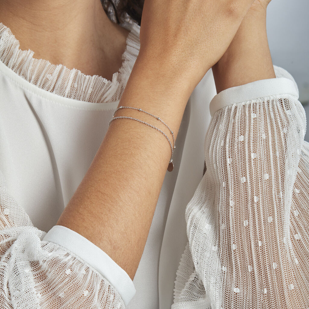 Bracelet Argent Blanc Mireio - Bracelets Femme | Histoire d’Or