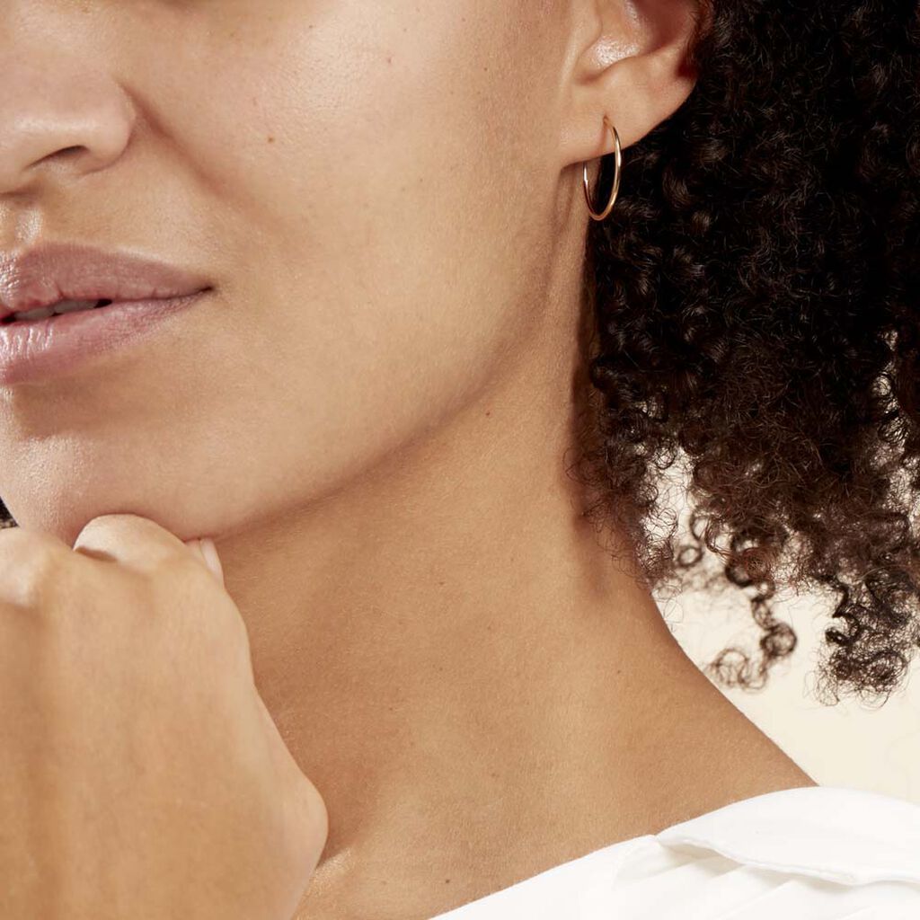 Créoles Dominae Or Jaune - Boucles d'oreilles créoles Femme | Histoire d’Or