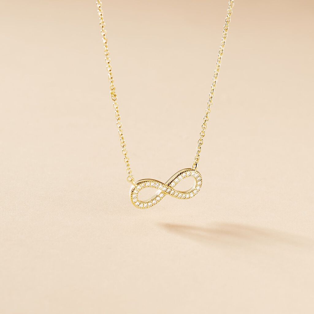 Collier Merane Plaqu&eacute; Or Jaune Oxyde De Zirconium - Colliers fantaisie Femme | Histoire d&rsquo;Or